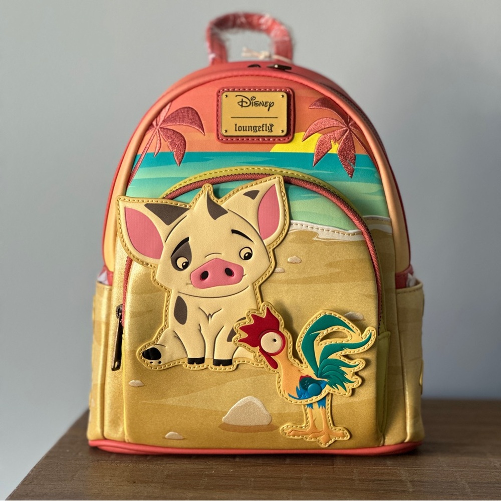 Loungefly Disney Moana Pua & Hei Hei Sunset Mini Backpack NWT